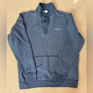 Columbia Men's Navy Medium Button-Up Sweatshirt